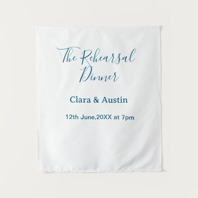 Tenture Rehearsal dinner the night before simple minimal m (Devant)