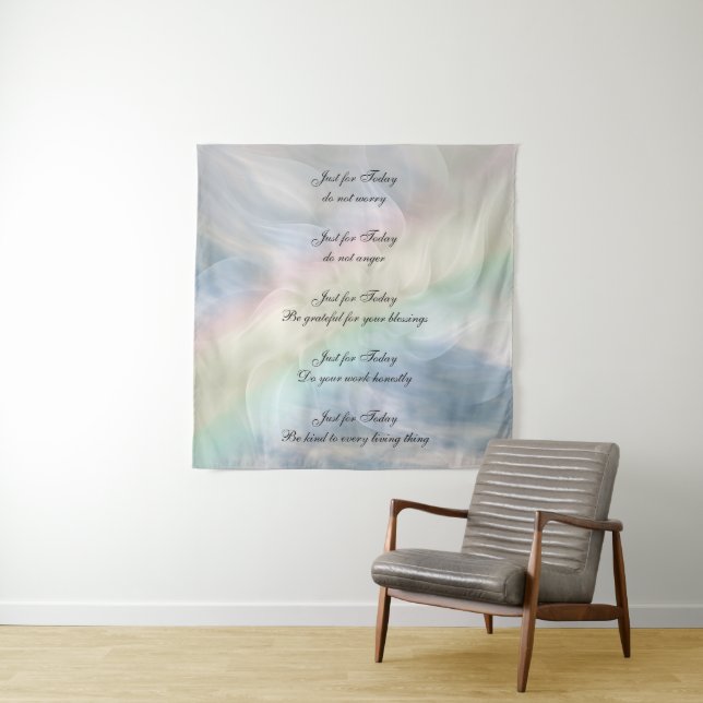 Tenture Reiki Principes Rainbow Mandala design (En situation)