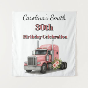 Tenture Reine de la Route Anniversaire Conductrice de Cami