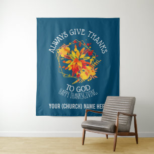Tenture REMERCIE TOUJOURS DIEU Christian Thanksgiving