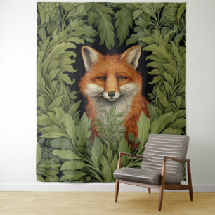 Tenture Renard Art nouveau dans la forêt