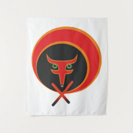 Tenture Renard de vie - Rouge.