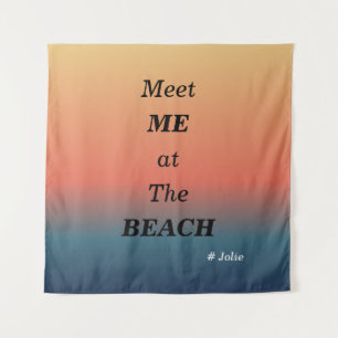 Tenture Rencontre-moi à la plage Couleur lever de soleil p
