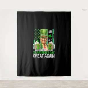 Tenture Rendre la Saint Patrick grande à nouveau Shamrock 