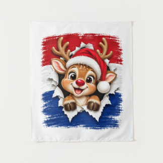 Tenture Renne néerlandais de Noël