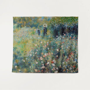 Tenture Renoir - Femme avec un parasol dans un jardin