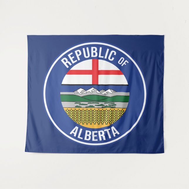 Tenture République de l'Alberta WEXIT (Devant (Horizontal))