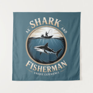 Tenture Requin et Pêcheur