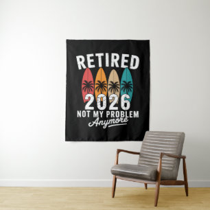 Tenture Retraité 2026 Plus Mon Problème Hawaï Palmier