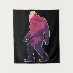 Tenture Retro Bigfoot Mountain Forest Paysage sauvage