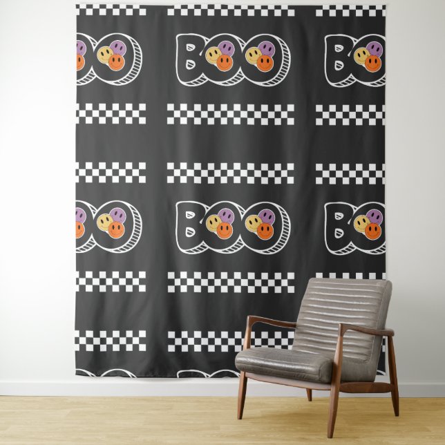 Tenture Retro Halloween Boo Cute (En situation)