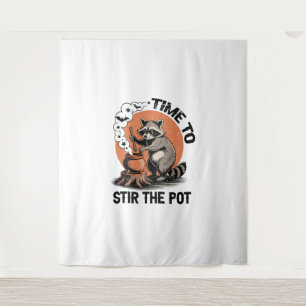 Tenture Retro Halloween Feral Time to Stir Pot