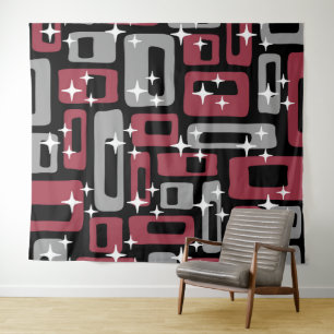 Tenture Retro Mid-Century Moderne Abstrait
