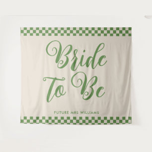 Tenture Rétro Mod future mariée toile de fond pour la fête