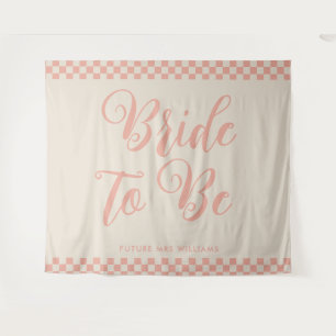 Tenture Rétro Mod future mariée toile de fond pour une fêt