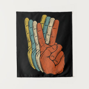 Tenture Retro Paix Vintage 60's 70's Hippie
