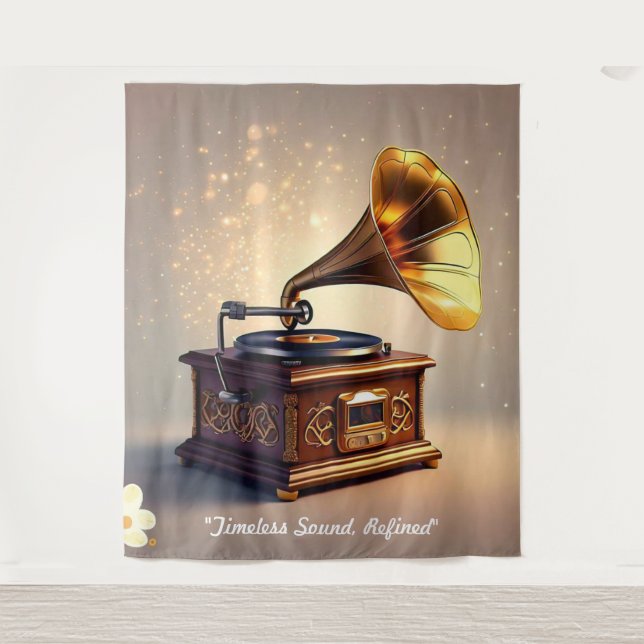 Tenture "Retro Soundwave Revival" (Devant)