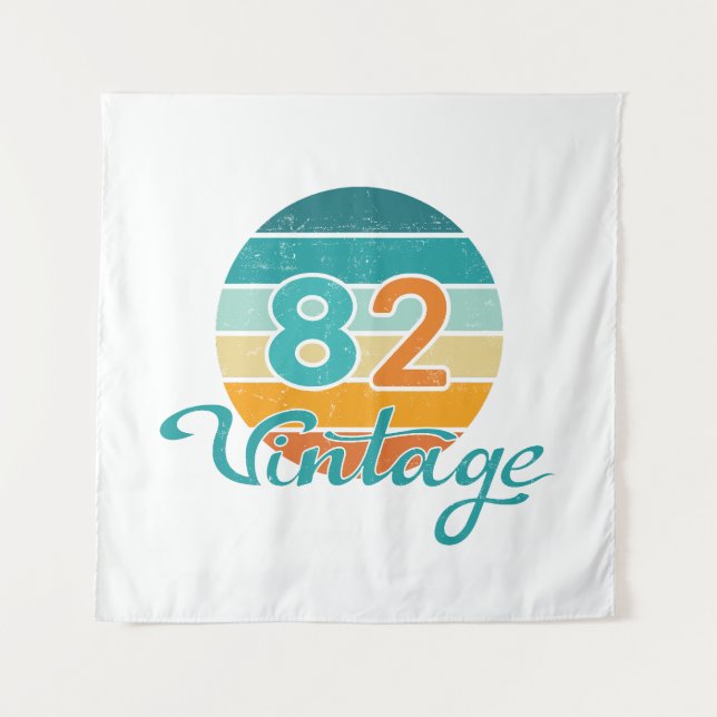 Tenture Retro Sunset 82 Vintage Distressed (Devant)