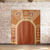 Retro Typographie en Terracotta Mariage photo été
