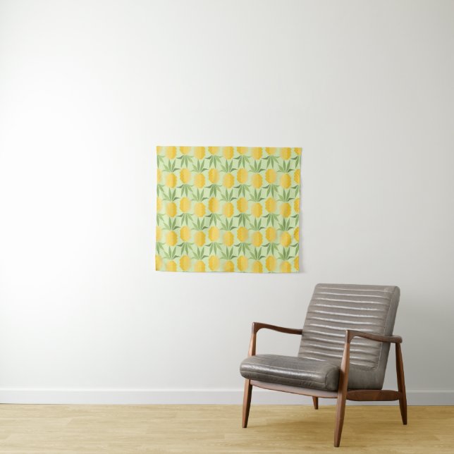 Tenture Rétros ananas (En situation (horizontale))