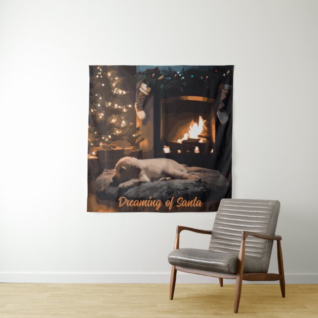 Tenture Rêver de Père Noël (En situation)