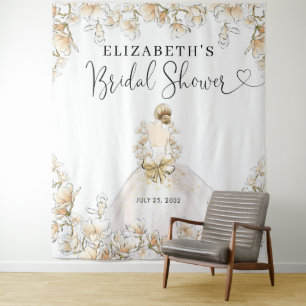 Tenture Robe de mariée florale pour l'anniversaire de mari