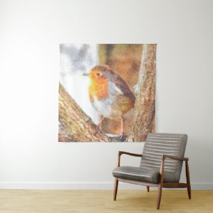 Tenture Robin Artistique Redsein Perché