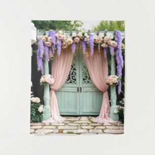 Tenture Romantique Mariage de jardin Contexte