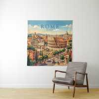 Rome Italie Colisée Voyage Art Vintage