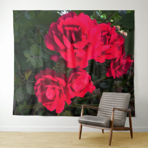 Tenture Rosarium de roses rouges