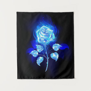 Tenture Rose bleu brûlant