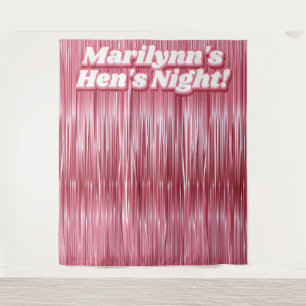 Tenture Rose de nuit Hen Pink Faux Tinsel fond