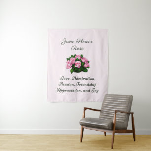 Tenture Rose Fleur du Mois de Juin Timeless Floral