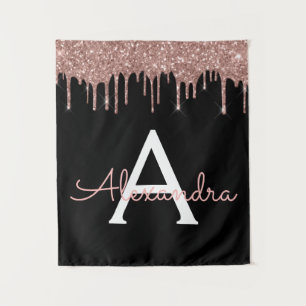 Tenture Rose Gold - Blush Pink Black Parties scintillant N
