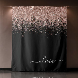 Tenture Rose Gold Fard Rose Paillettes Monogramme Script G