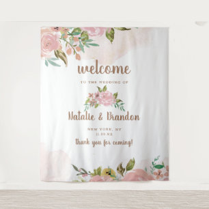 Tenture Rose Séduisante Vintage Rose Poussiéreux Bienvenue