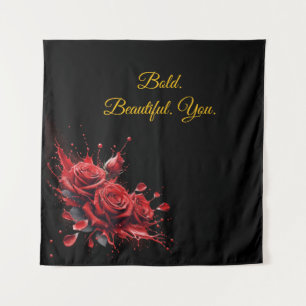 Tenture Roses en Fleurs - Élégant Anniversaire