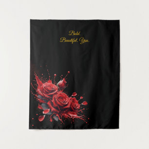 Tenture Roses en Fleurs - Élégant Anniversaire