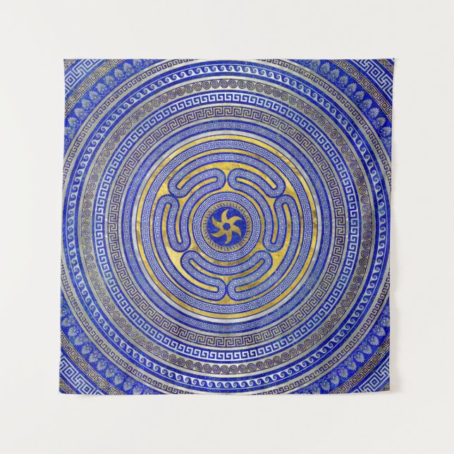 Tenture Roue de l'ornement de la clé grecque d'Hécate (Devant)