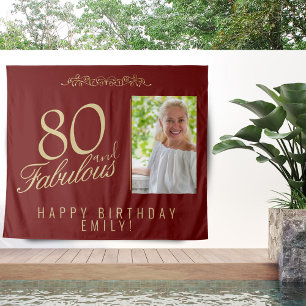 Tenture Rouge 80 et fabuleux fond photo d'anniversaire