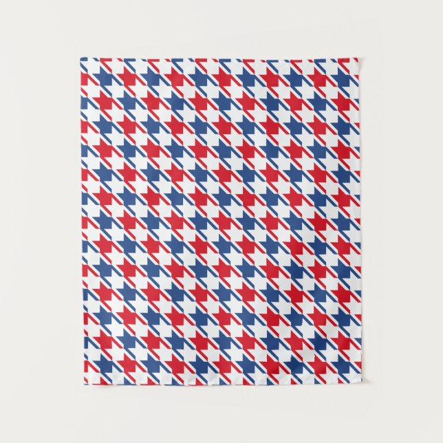 Tenture Rouge blanc et bleu Motif de base répétitive (Devant)
