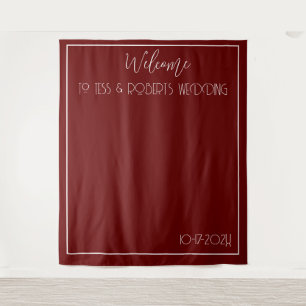 Tenture Rouge Bourgogne Minimaliste