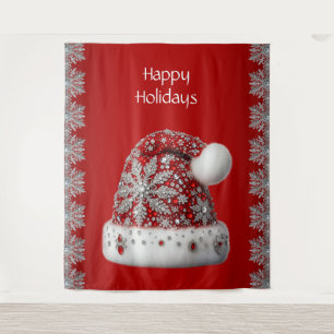 Tenture Rouge Santa Hat Holiday