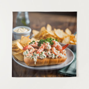 Tenture Rouleau de homard et frites