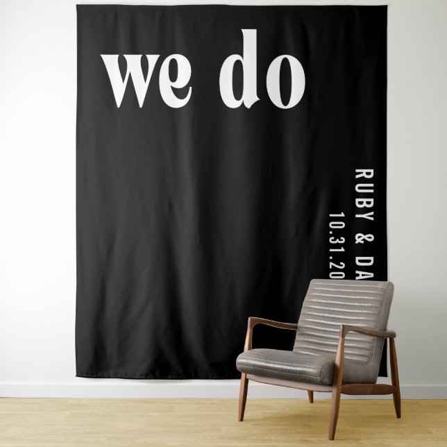 Tenture Ruby Black Mariage moderne (En situation)