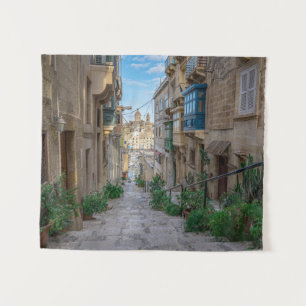 Tenture Rue de pierre étroite à Malte