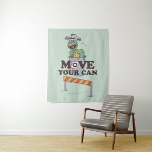 Tenture Rue Sésame   Oscar the Grouch Move Your Can