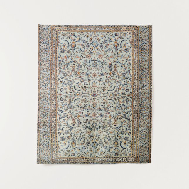 Tenture Rug gris à la crème poussiéreuse de la Perse centr (Devant)