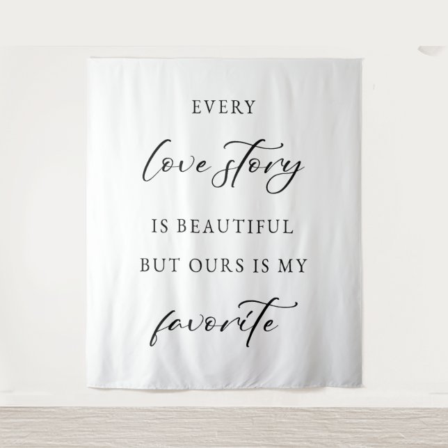 Tenture Rustic Wedding Backdrop Banner (Devant)