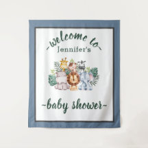 Safari Jungle Neutre Animaux Baby Shower Sauvageon